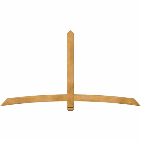 Ekena Millwork Bellingham Rough Sawn Timber Gable Bracket, Western Red Cedar, 84"W x 45"H x 2"D x 4"F, 13/12 Pitch GBW084X45X0204BEL00RWR